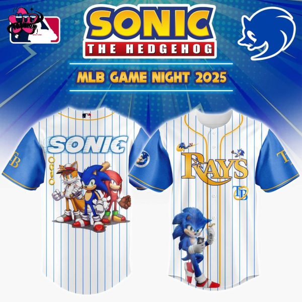 Tampa Bay Rays MLB Game Night Sonic The Hedgehog 2025 Baseball Jersey