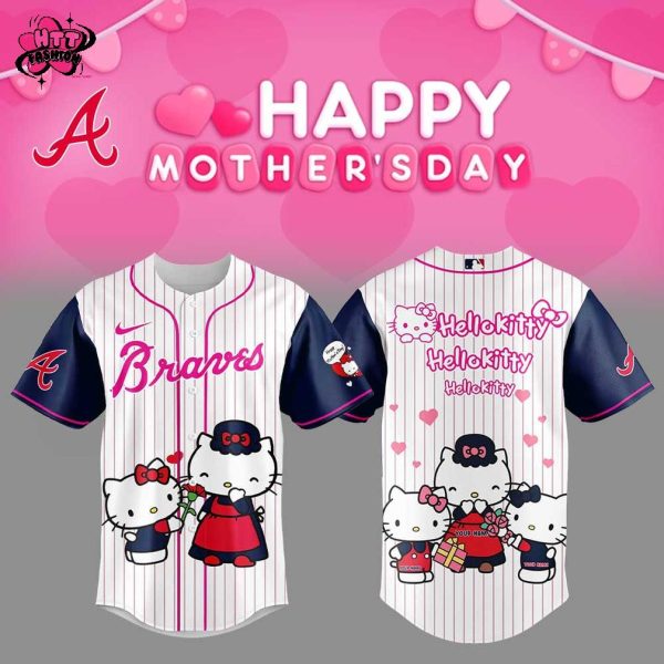 Atlanta Braves Hello Kitty Happy Mother’s Day 2025 Baseball Jersey