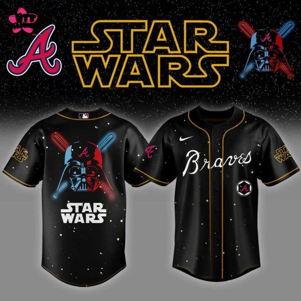 Atlanta Braves MLB Star Wars Night 2025 Black Edition Baseball Jersey