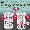 Atlanta Braves Snoopy Happy Father's Day 2025 Baseball Jersey