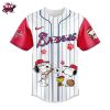 Atlanta Braves Snoopy Happy Father's Day 2025 Baseball Jersey