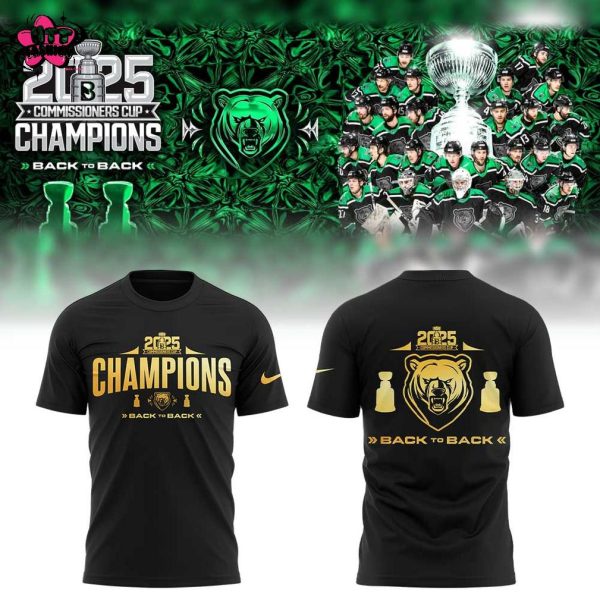 Binghamton Black Bears 2025 Commissioners Cup Finals Champions Black To Back 3D T-Shirt