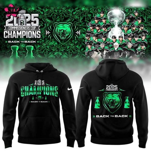 Binghamton Black Bears 2025 Commissioners Cup Finals Champions Black To Back Hoodie