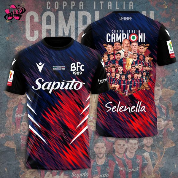 Bologna FC Coppa Italia Champions Celebrative 2025 T-Shirt