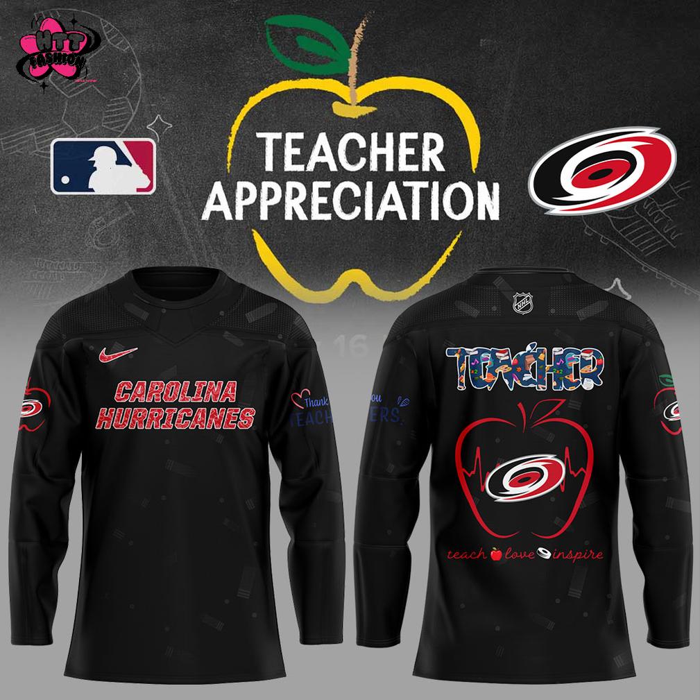 Carolina Hurricanes Teacher Appreciation Night 2025 Hockey Jersey Carolina Hurricanes Teacher Appreciation Night 2025 Hockey Jersey