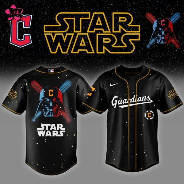 Cleveland Guardians MLB Star Wars Night 2025 Black Edition Baseball Jersey