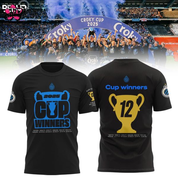 Club Brugge KV 2025 Cup Winners 12 Black T-Shirt