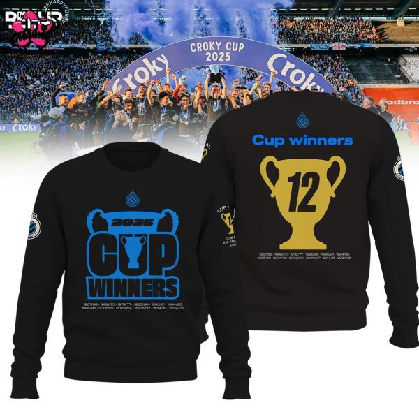 Club Brugge KV 2025 Cup Winners 12 Black T-Shirt