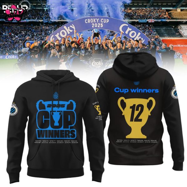 Club Brugge KV 2025 Cup Winners 12 Black T-Shirt