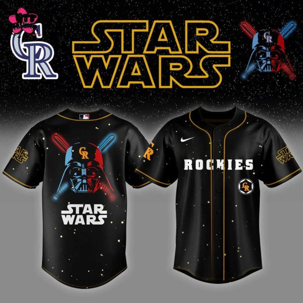 Colorado Rockies MLB Star Wars Night 2025 Black Edition Baseball Jersey