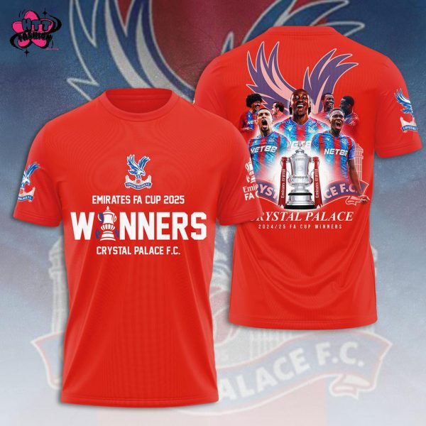 Crystal Palace F.C Emirates FA Cup Champions Winners 2025 T-Shirt