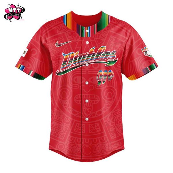 Diablos Rojos del Mexico Mexican Heritage Night 2025 Red Baseball Jersey