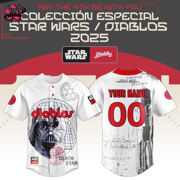 Diablos Rojos del Mexico x Star War Special New 2025 Custom Name And Number Baseball Jersey