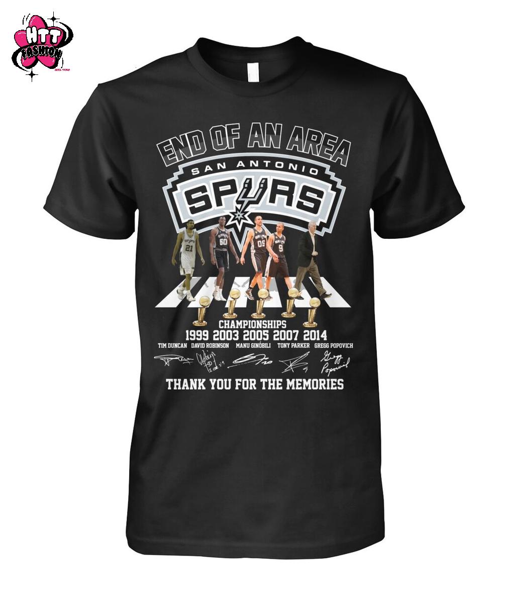 End Of An Area San Antonio Spurs Thank You For The Memories T-Shirt End Of An Area San Antonio Spurs Thank You For The Memories T-Shirt
