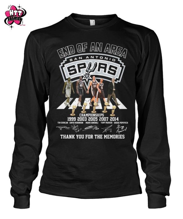 End Of An Area San Antonio Spurs Thank You For The Memories T-Shirt