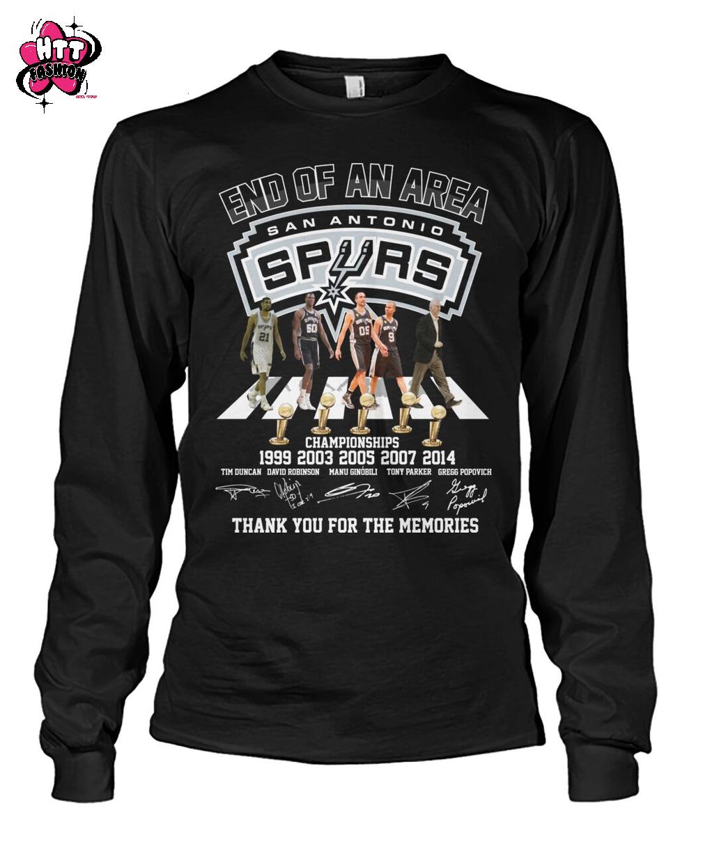End Of An Area San Antonio Spurs Thank You For The Memories T-Shirt End Of An Area San Antonio Spurs Thank You For The Memories T-Shirt
