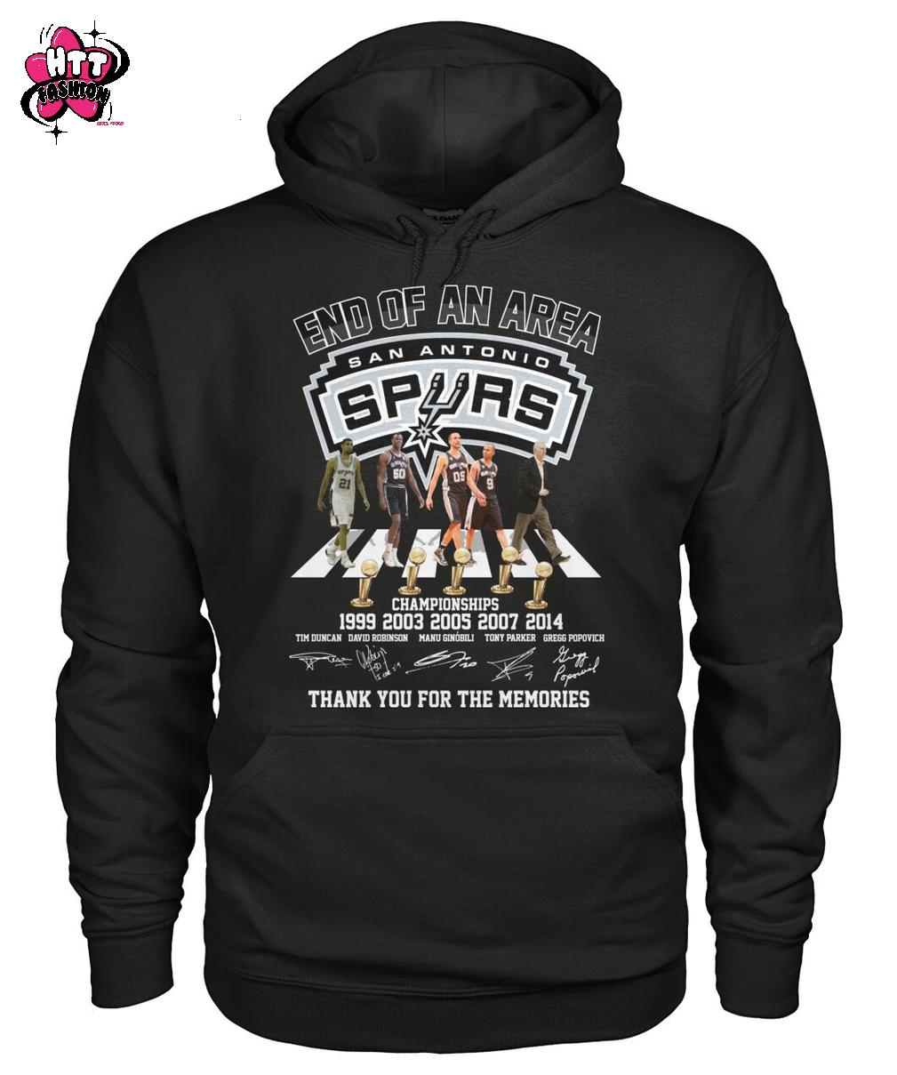End Of An Area San Antonio Spurs Thank You For The Memories T-Shirt End Of An Area San Antonio Spurs Thank You For The Memories T-Shirt