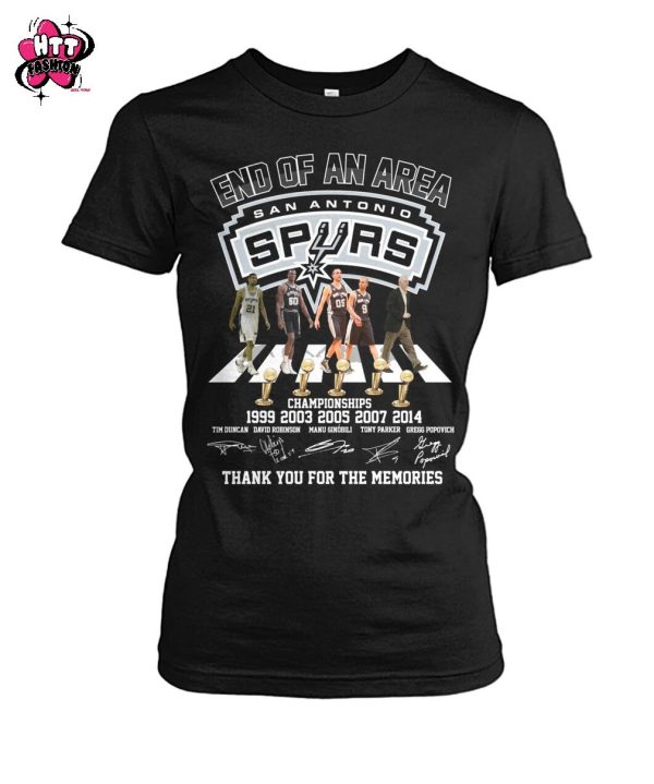 End Of An Area San Antonio Spurs Thank You For The Memories T-Shirt