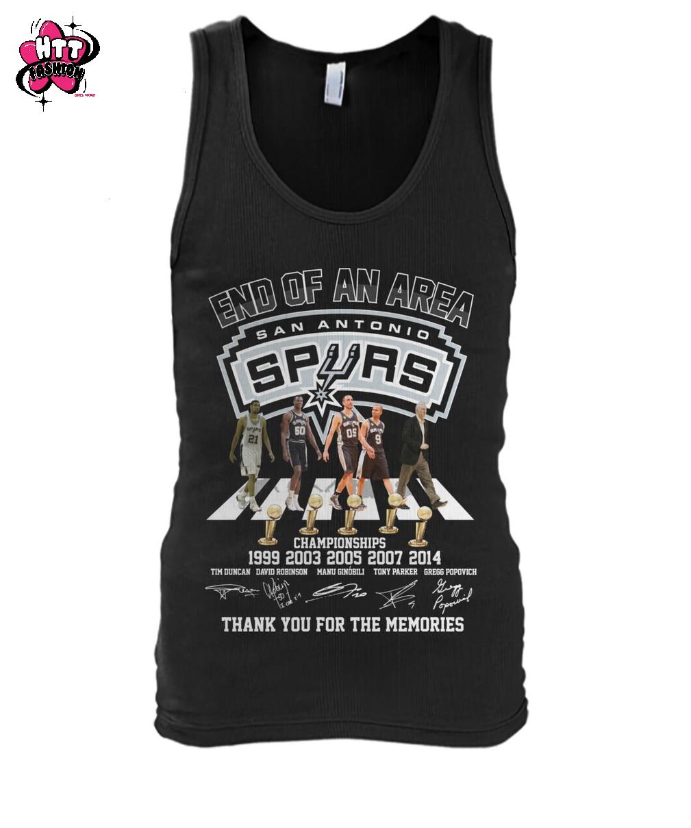 End Of An Area San Antonio Spurs Thank You For The Memories T-Shirt End Of An Area San Antonio Spurs Thank You For The Memories T-Shirt
