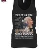 End Of An Era Gregg Popovich 1996 2025 Thank You For The Memories T Shirt