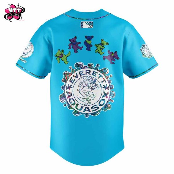 Everett AquaSox Grateful Dead 60th Anniversary 2025 Baseball Jersey