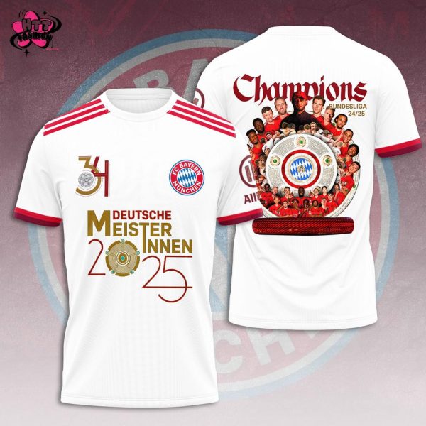 F.C Bayern M?nchen Deutscher Meister Champions 2024-2025 T-Shirt