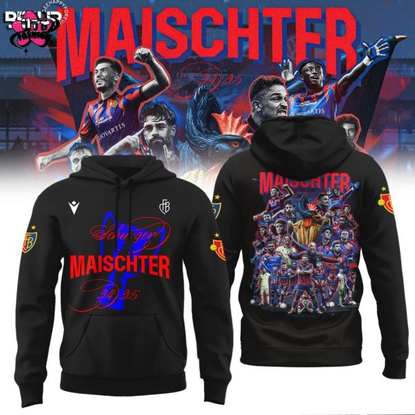 FC Basel 1893 Schweizer Meister Champions 2024-2025 Black T-Shirt