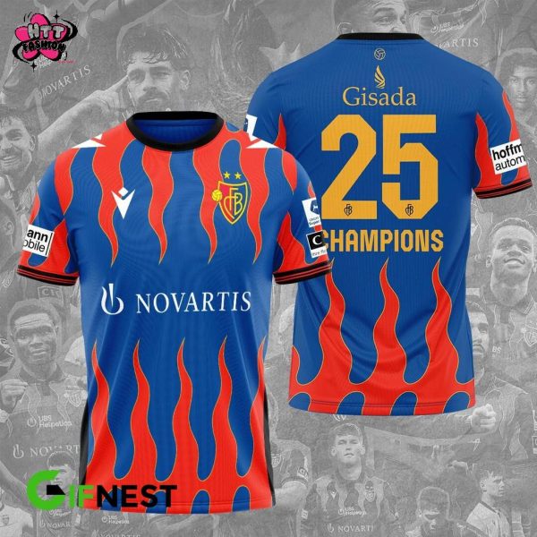 FC Basel 1893 Schweizer Meister Champions 2025 T-Shirt