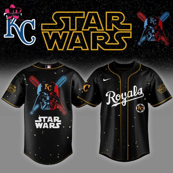 Kansas City Royals MLB Star Wars Night 2025 Black Edition Baseball Jersey