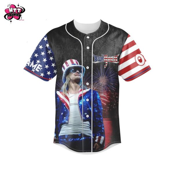 Kid Rick Happy Fourth Of July Custom Name And Number Baseball Jersey