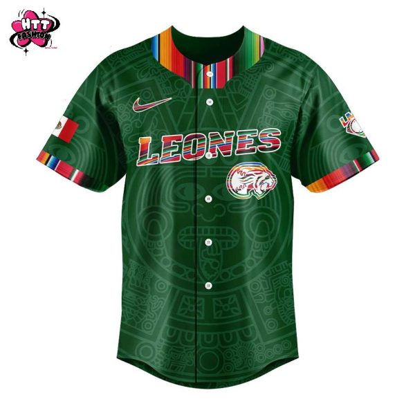 Leones de Yucatan Mexican Heritage Night 2025 Red Baseball Jersey