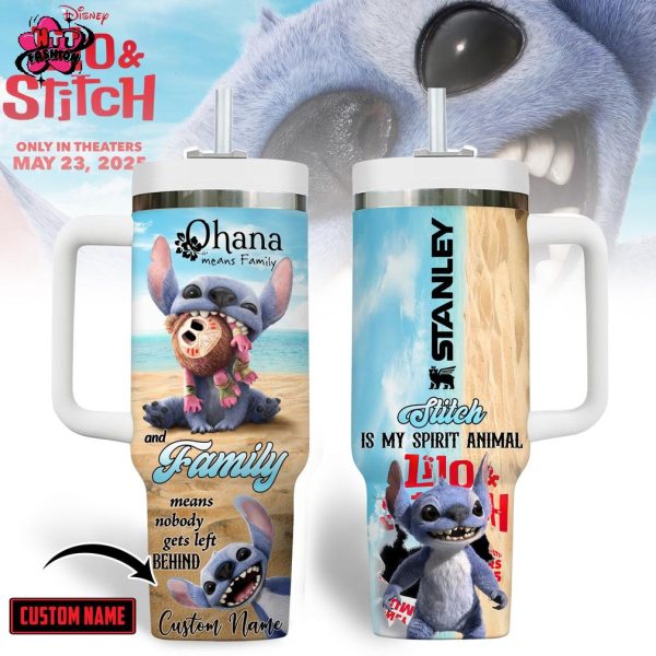 Lilo & Stitch And Family Means Nobody Gets Left Behind Stanley Tumbler 40oz