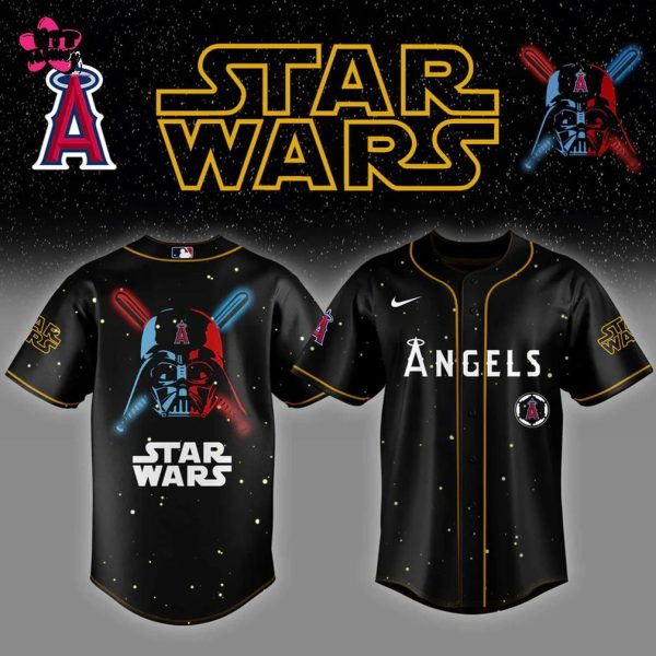 Los Angeles Angels MLB Star Wars Night 2025 Black Edition Baseball Jersey