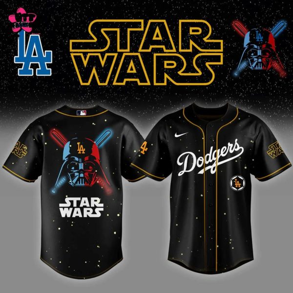 Los Angeles Dodgers MLB Star Wars Night 2025 Black Edition Baseball Jersey