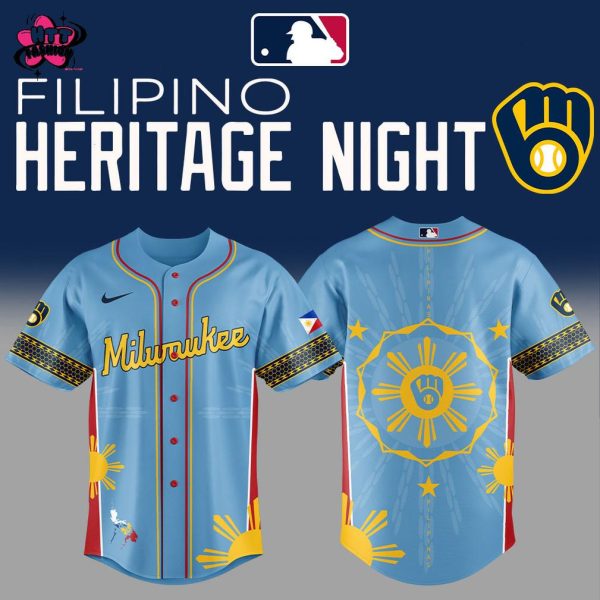 Milwaukee Brewers Filipino Heritage Night 2025 Special New Baseball Jersey