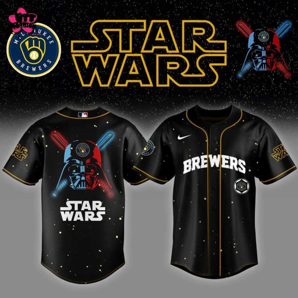 Milwaukee Brewers MLB Star Wars Night 2025 Black Edition Baseball Jersey