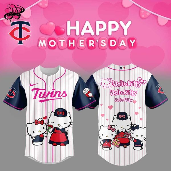 Minnesota Twins Hello Kitty Happy Mother’s Day 2025 Baseball Jersey