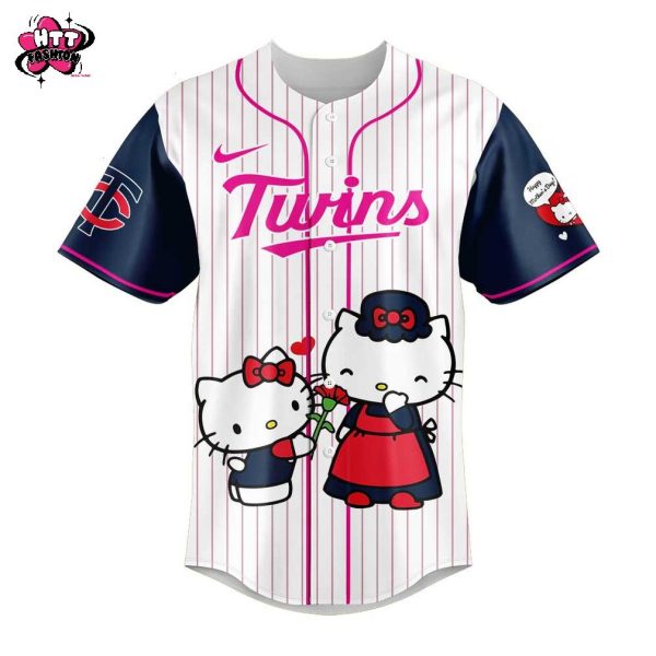 Minnesota Twins Hello Kitty Happy Mother’s Day 2025 Baseball Jersey