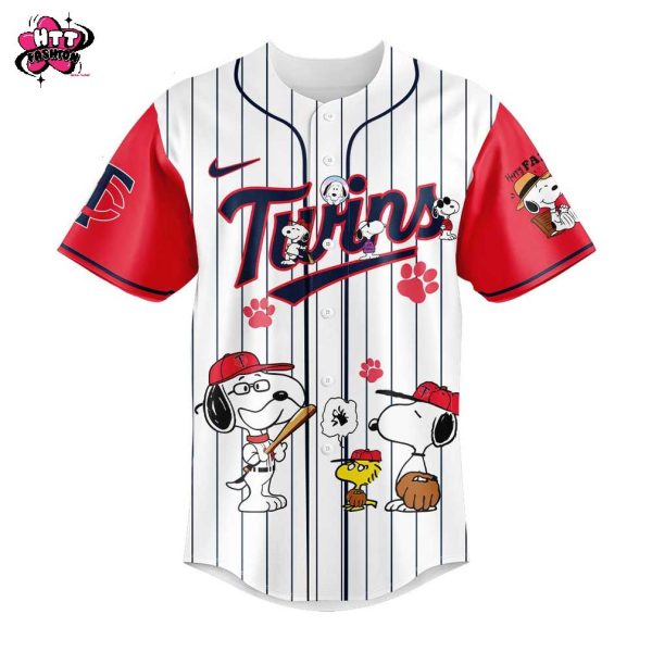 Minnesota Twins Snoopy Happy Father’s Day 2025 Baseball Jersey