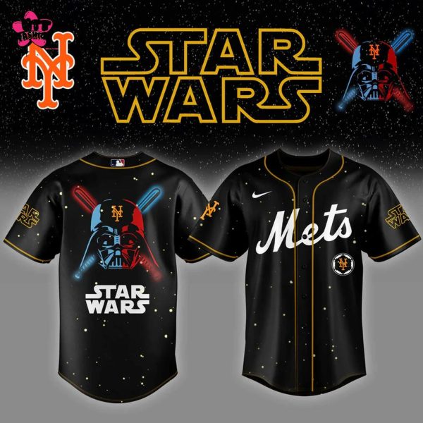 New York Mets MLB Star Wars Night 2025 Black Edition Baseball Jersey