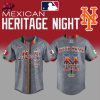 New York Mets Mexican Heritage Night 2025 Grey Custom Name Baseball Jersey