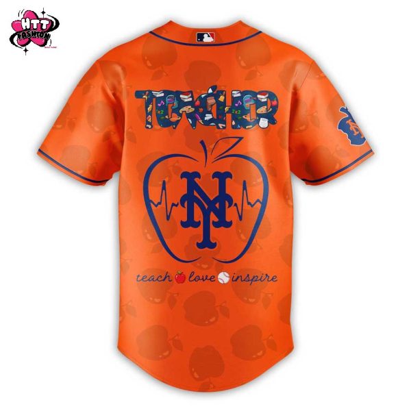 New York Mets TEACHER APPRECIATION NIGHT 2025 Special New Orange Baseball Jersey