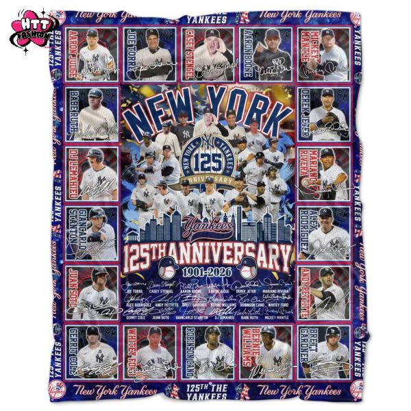 New York Yankees 125th Anniversary 1901-2026 Fleece Blanket