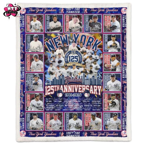 New York Yankees 125th Anniversary 1901-2026 Fleece Blanket