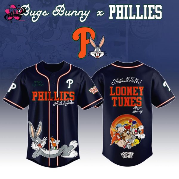 Philadelphia Phillies Looney Tunes For Fans 2025 Baseball Jersey