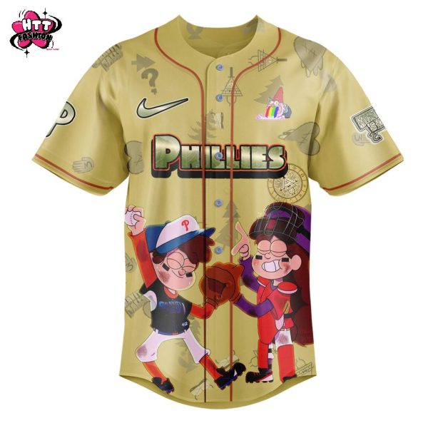 Philadelphia Phillies MLB x Gravity Falls 2025 Baseball Jersey