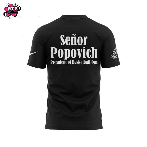 San Antonio Spurs El Jefe-Senor Popovich 2025 T-Shirt