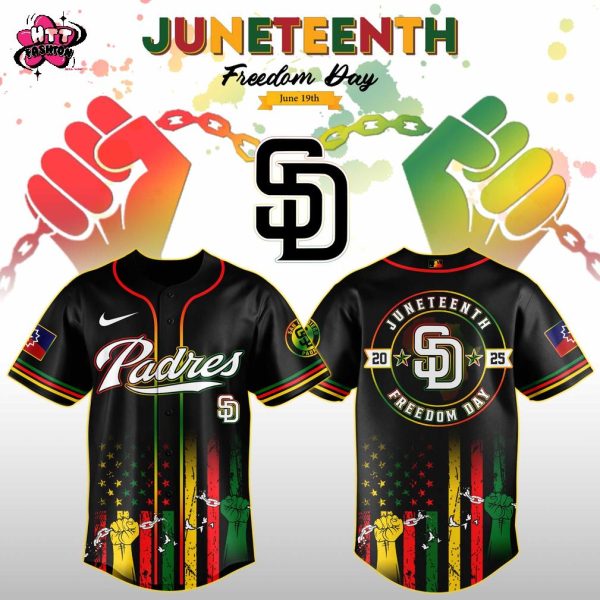 San Diego Padres MLB X Juneteenth Freedom Day June 19th 2025 Baseball Jersey