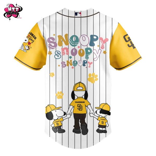 San Diego Padres Snoopy Happy Father’s Day 2025 Baseball Jersey