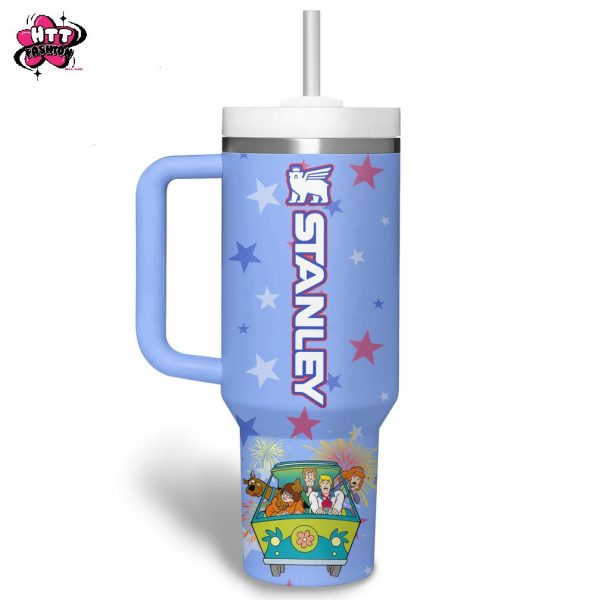 Scooby-Doo My Heart Beats White Red Blue Stanley Tumbler 40oz